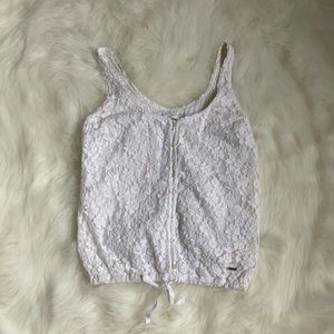 Abercrombie White Lace Tank Top